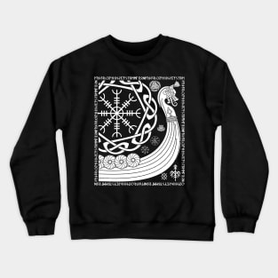 Helm of Awe (Old Norse Ægishjálmr) Crewneck Sweatshirt